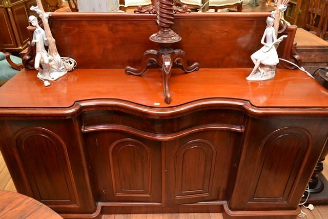 Appraisal: VICTORIAN MAHOGANY FOUR DOOR SIDEBOARD VICTORIAN MAHOGANY FOUR DOOR SIDEBOARD