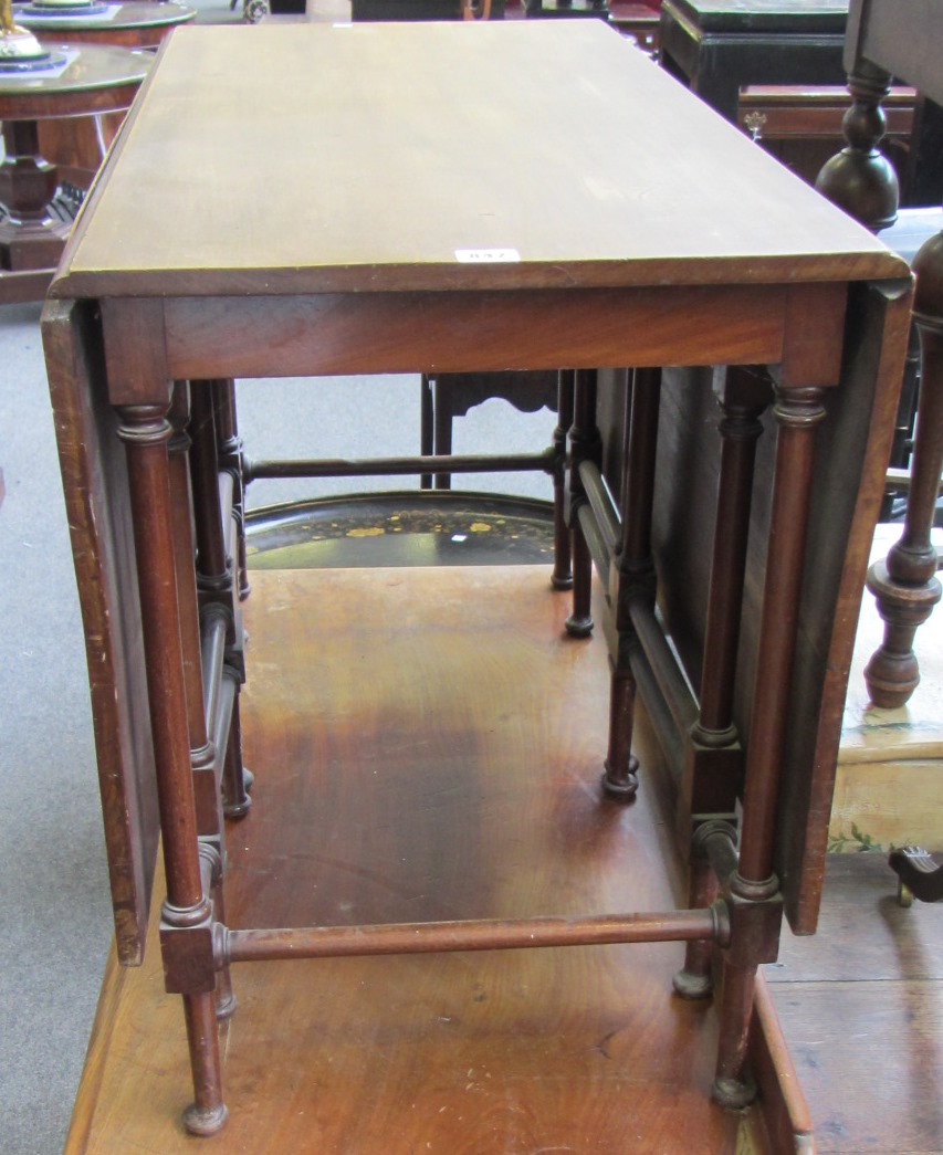 Appraisal: A th century mahogany spider leg drop flap table on