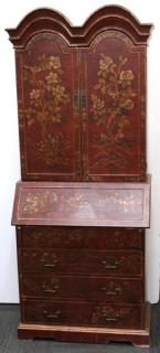 Appraisal: Chinoiserie Red The surface with faux japanning accented with gold