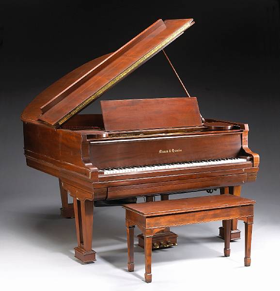 Appraisal: A Mason and Hamlin mahogany gramd player piano with Ampice