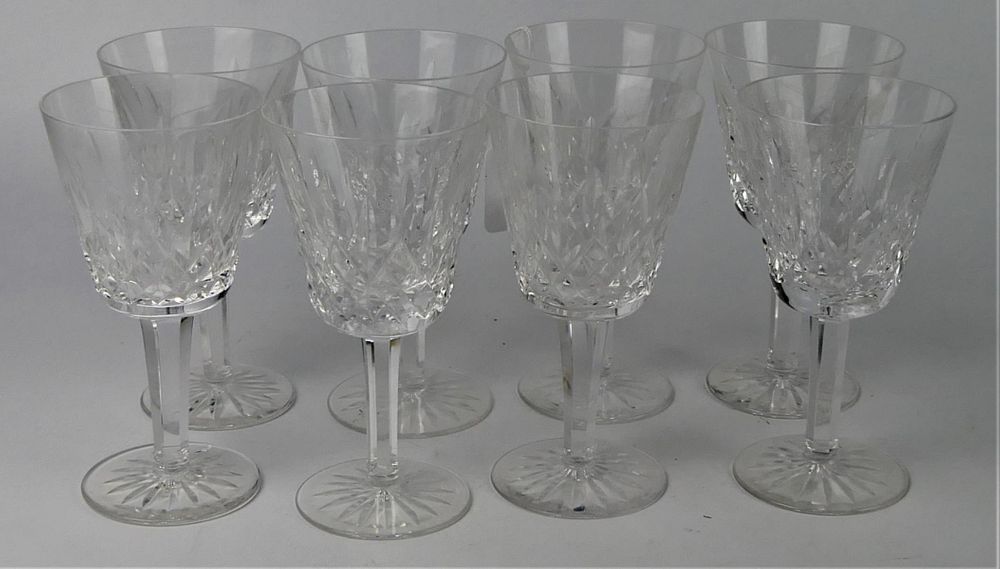 Appraisal: SET OF WATERFORD WINE GLASES LISMORE All pieces signed Condition