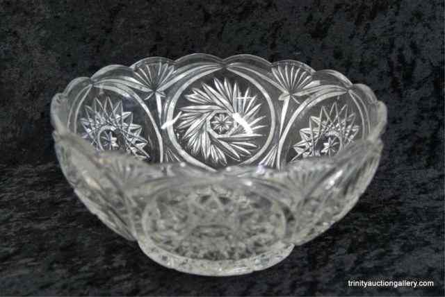 Appraisal: Vintage Cut Crystal '' Console BowlBy unidentified maker is a