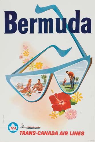 Appraisal: PAUL LOUCH TRANS-CANADA AIR LINES CARIBBEAN Group of posters x