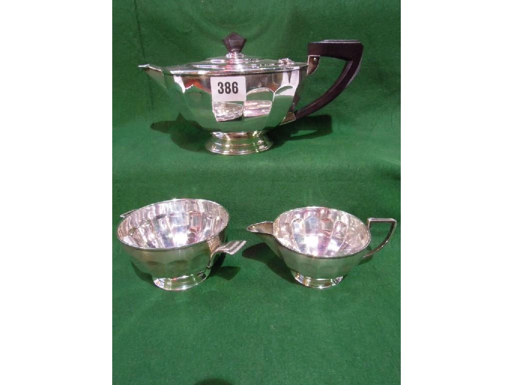 Appraisal: A stylish Art Deco tea set with a teapot with