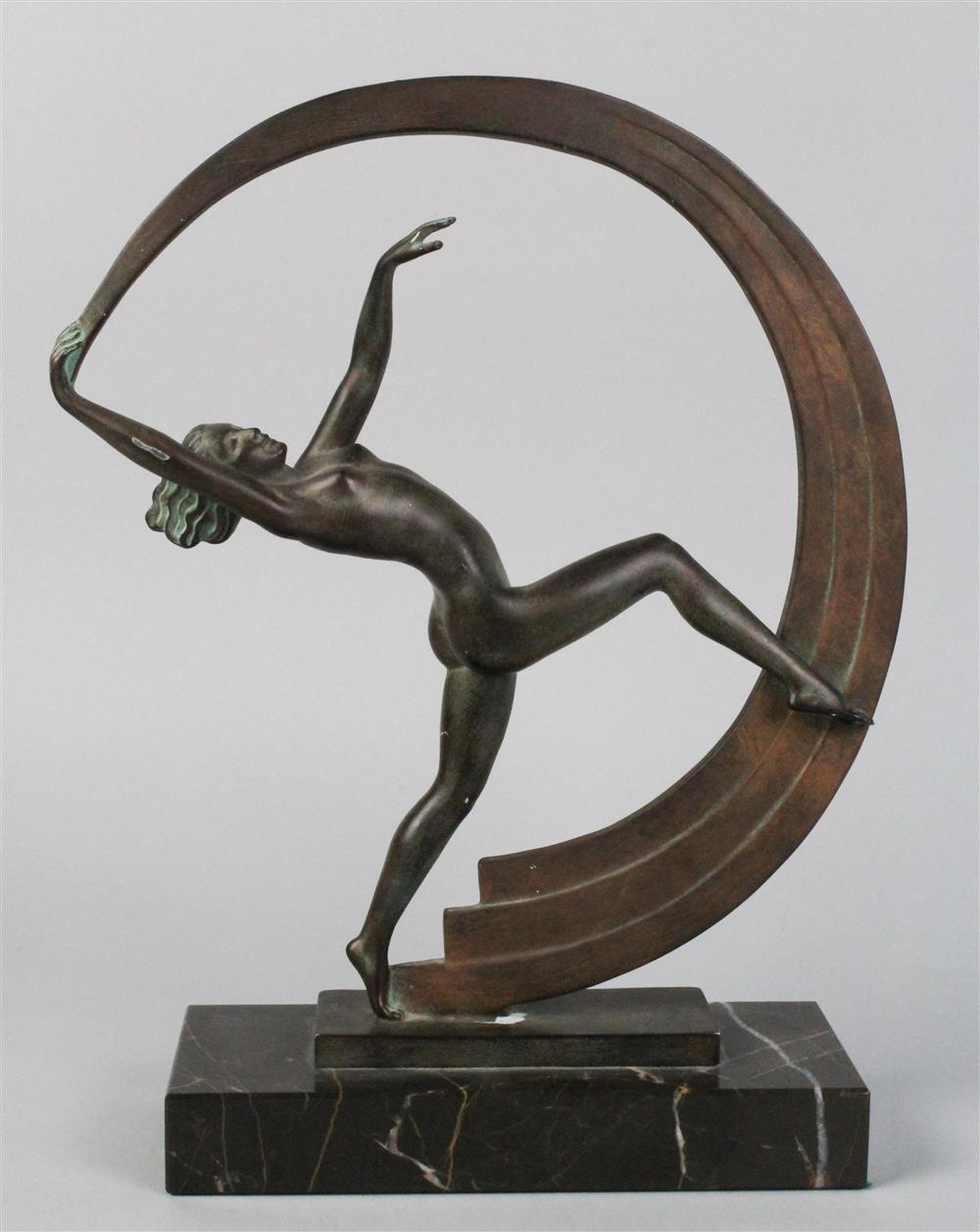 Appraisal: FRENCH ART DECO BRONZE OF A DANCER by Janle Le