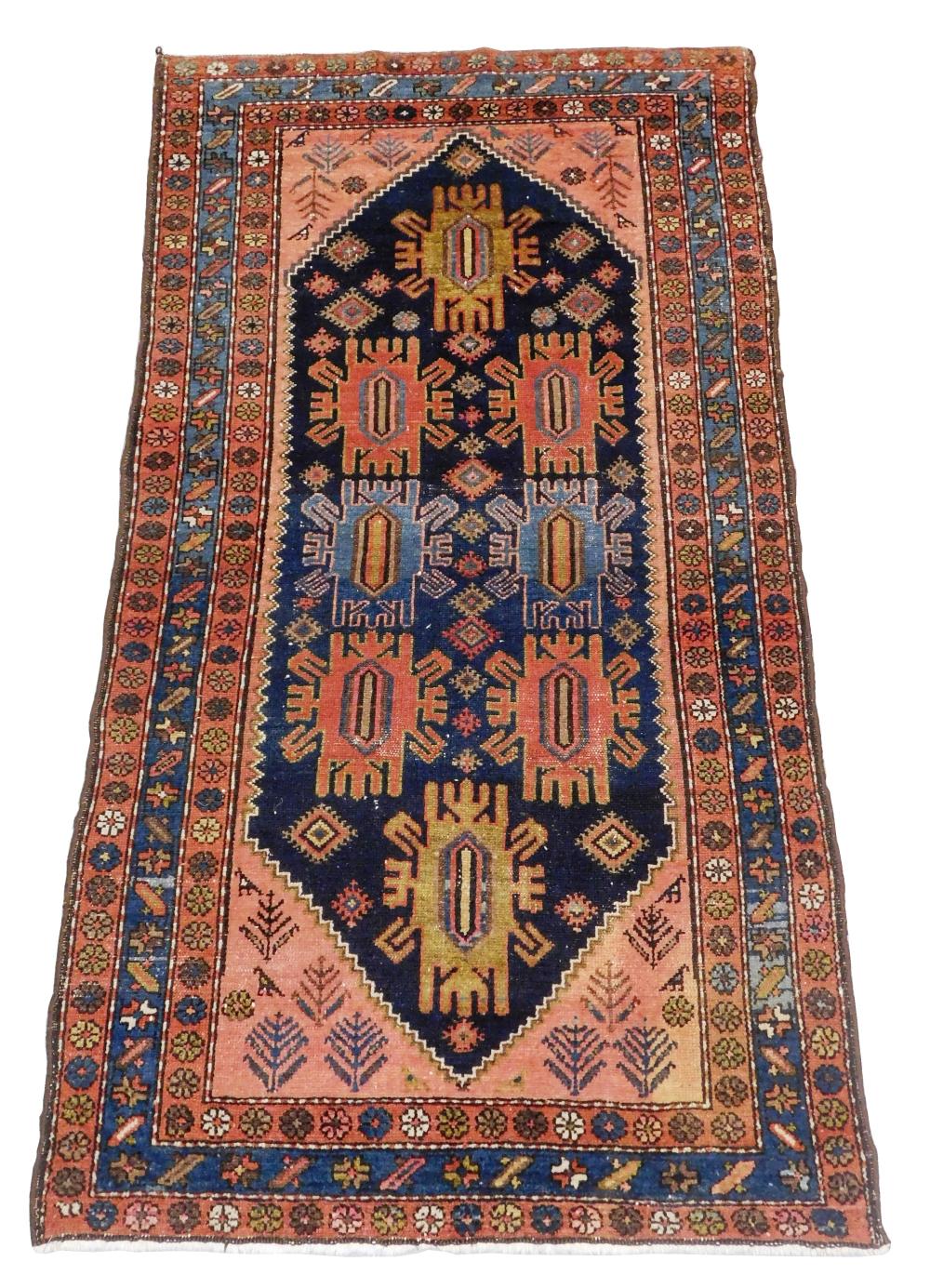 Appraisal: RUG Antique Persian Senna Hamadan ' x ' hand-woven eight