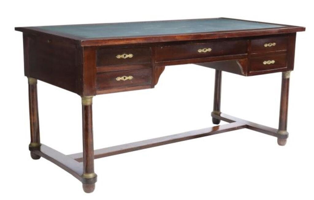 Appraisal: French Empire style writing desk early th c inset writing