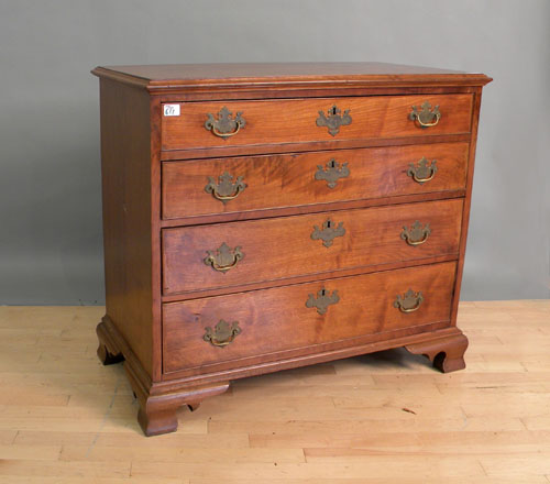 Appraisal: Pennsylvania Chippendale walnut chest of drawers th c h l