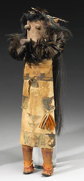 Appraisal: Property of various owners Depicting Shalako kachina with feather ruff