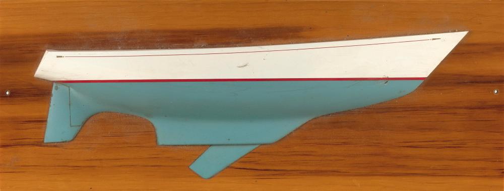 Appraisal: MOUNTED HALF HULL MODEL OF THE YACHT ALIDA Late th