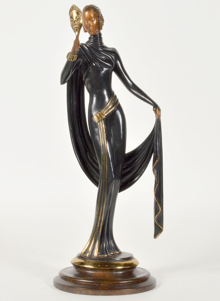 Appraisal: Erte Bronze 'La Masque' Figure Romain de Tirtoff Erte Russia