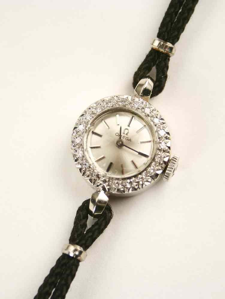 Appraisal: LADY'S WATCH - K white gold and diamond lady's Omega