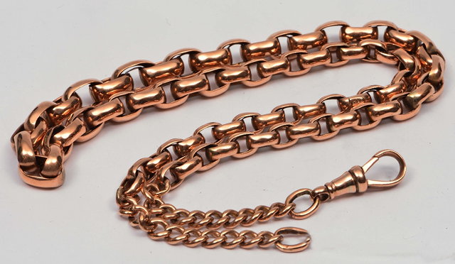 Appraisal: ct gold chainof stylised link form with further added links