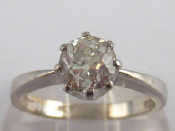 Appraisal: An carat white gold diamond solitaire ring the old brilliant