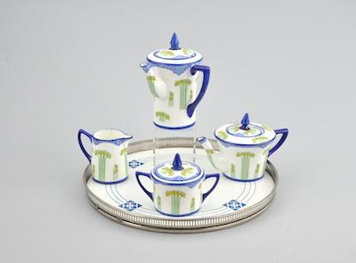 Appraisal: A Porcelain Tea Set on a Tray Consisting of a