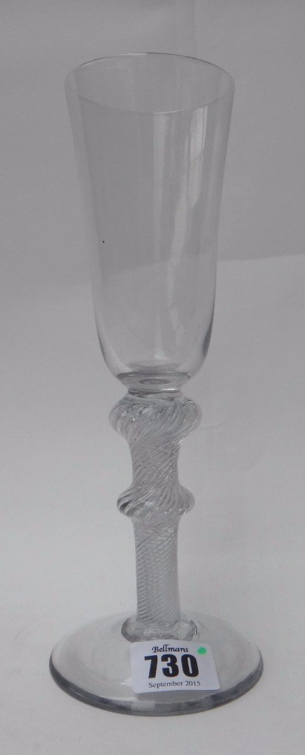 Appraisal: A tall ale glass circa the rounded funnel bowl raised