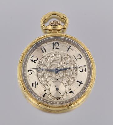 Appraisal: A k Gold Gruen Verithin Pocket Watch k yellow gold