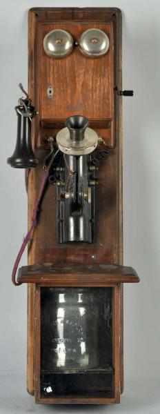 Appraisal: Western Electric -Box Wall Telephone Circa Walnut Type A top