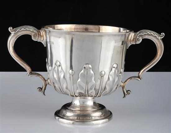 Appraisal: An Edwardian sterling silver two handled cup Makers mark Thomas