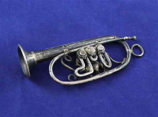 Appraisal: A late th century German novelty miniature silver model of