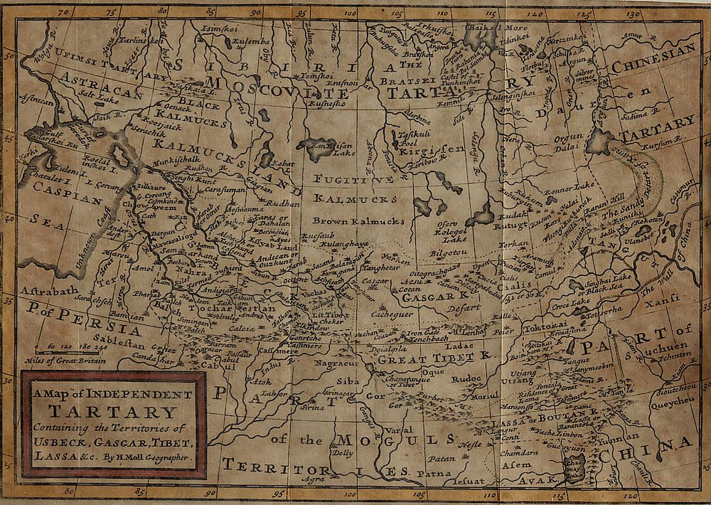 Appraisal: Moll Map of Independent Tartary China ca Herman Moll ca