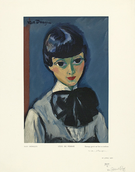 Appraisal: KEES VAN DONGEN after T te de Femme Color wood