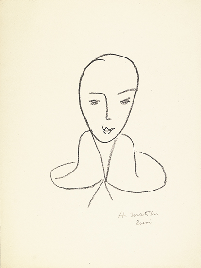 Appraisal: HENRI MATISSE tude pour Saint Dominique Lithograph on chine appliqu