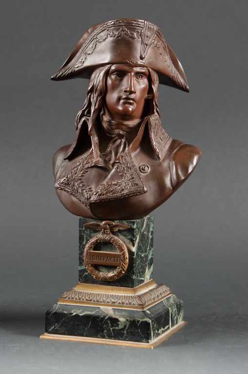 Appraisal: Emile Louis Picault French - ''Bonaparte '' patinated bronze bust