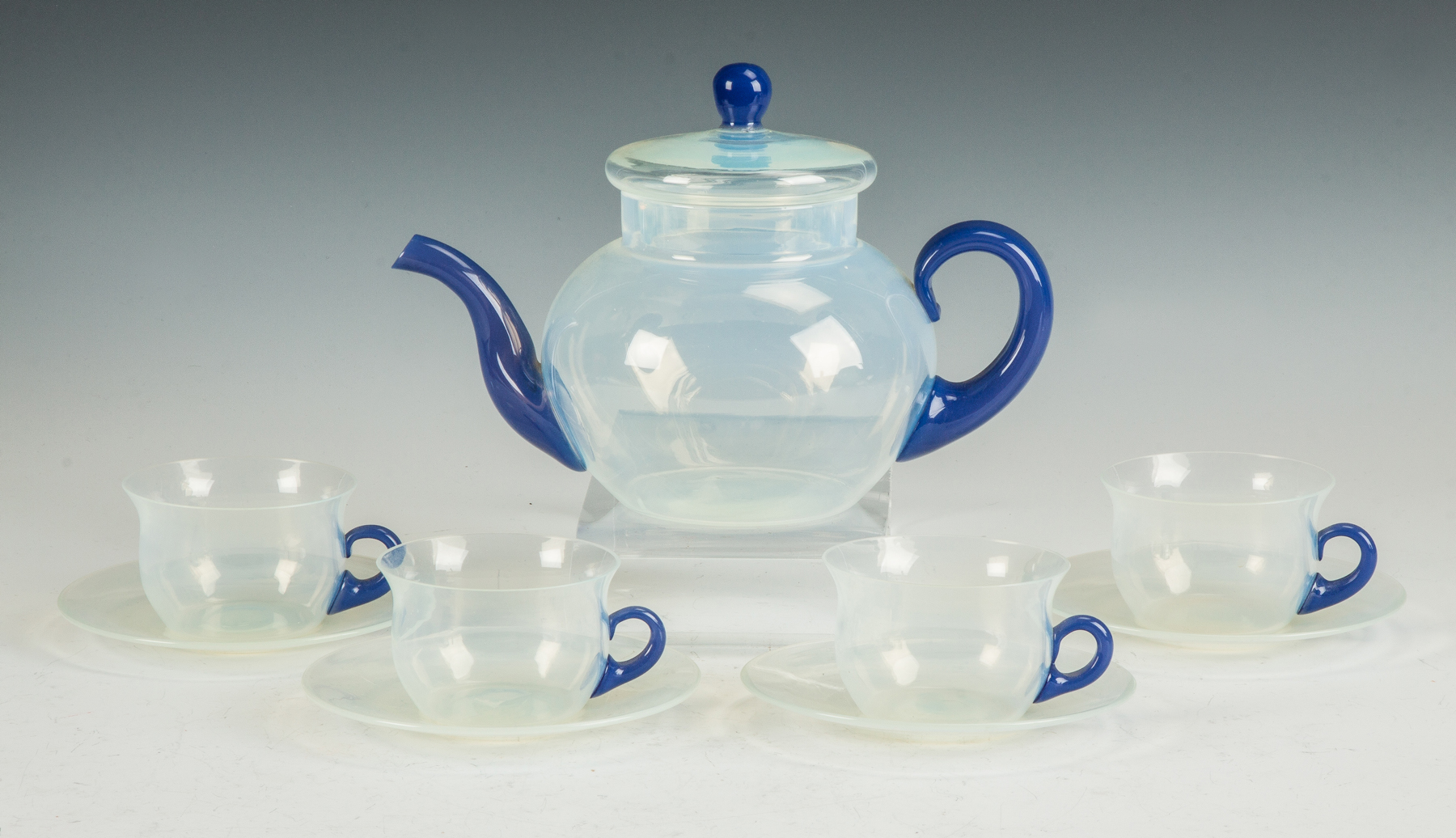 Appraisal: Fry Glass Tea Set Early th cent