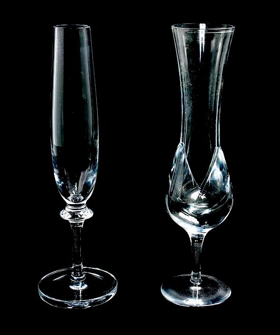 Appraisal: Two Daum Glass Vases Height of taller inches Two Daum