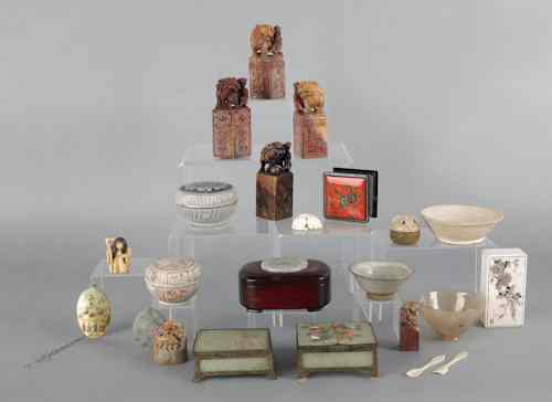 Appraisal: Collection of Chinese and Japanese tablewares to include an ivory