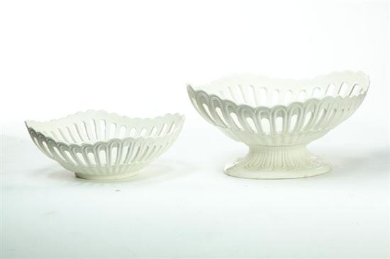 Appraisal: TWO COMPOTES England late th-early th century creamware Matching one