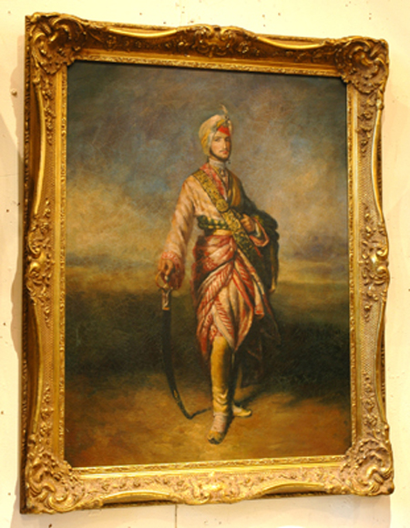 Appraisal: PORTRAIT OF AN INDIAN PRINCE The coloured print with painted