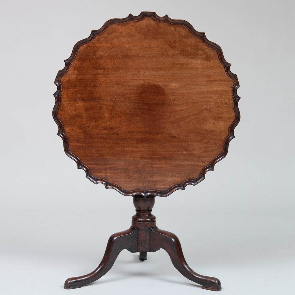 Appraisal: George III Mahogany Tilt-Top Tripod Table x in Christie's New