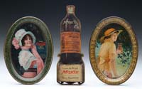 Appraisal: LOT OF THREE SODA ADVERTISEMENTS Includes and Coca-Cola tip trays