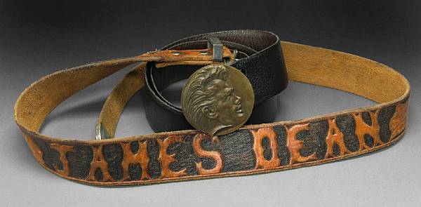 Appraisal: Two James Dean memento belts created by Kenneth Kendell circa