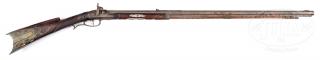 Appraisal: FINE POSSIBLY SOUTHERN HALF-STOCK PERCUSSION CONVERSION LONG RIFLE This is