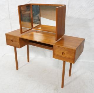 Appraisal: Aksel Kjersgaard Odder Danish Modern Teak Vanity w Mirror part