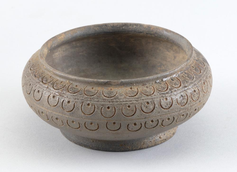 Appraisal: KOREAN STONEWARE BOWL POSSIBLY SILLA DYNASTY HEIGHT DIAMETER KOREAN STONEWARE