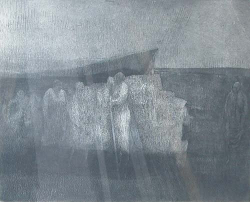 Appraisal: Evening circa Harbor Etching on Paper Reproduction on Paper Altman