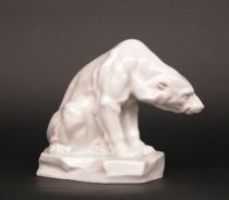 Appraisal: Herend Porcelain Polar Bear Hand painted bear from the Natural