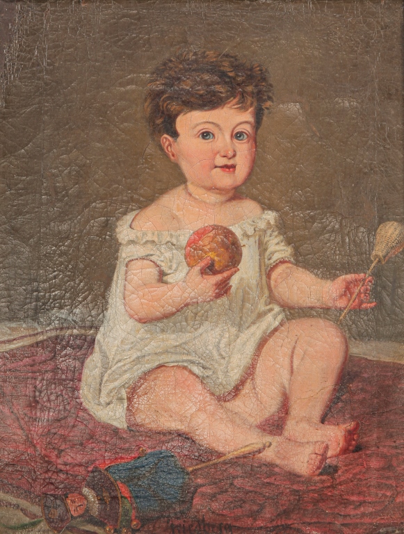 Appraisal: PORTRAIT OF A CHILD SIGNED FRIEDBERG German late th century