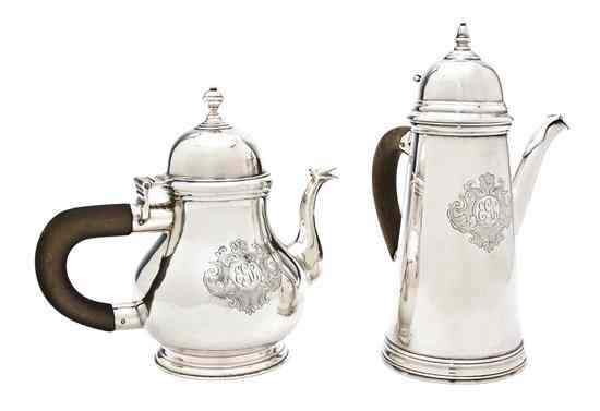 Appraisal: An Assembled Brittania Silver Chocolate Service Lionel Alfred Crichton comprising