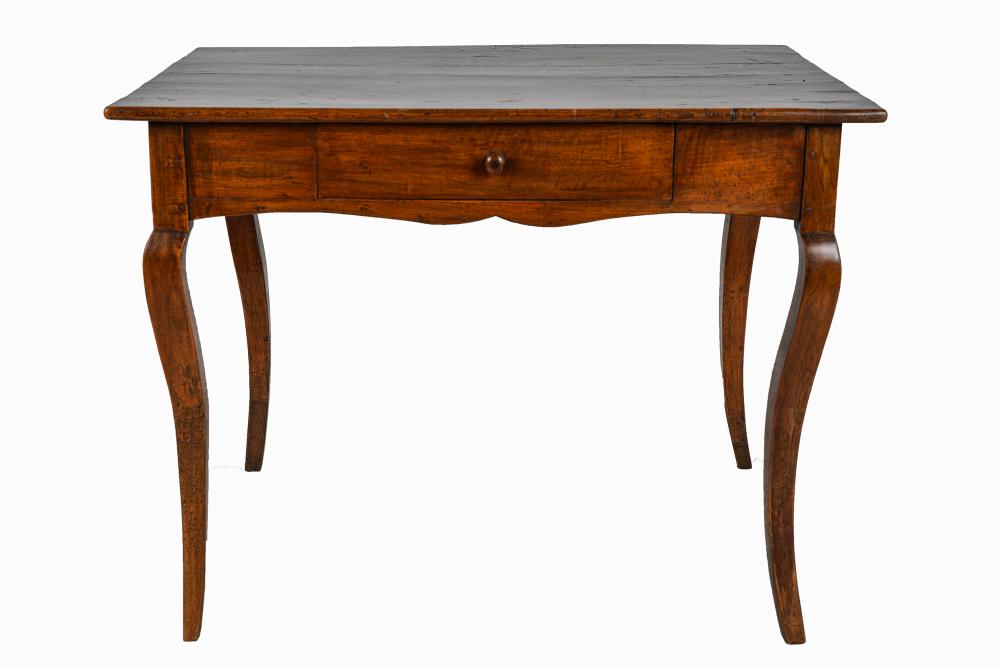 Appraisal: PROVINCIAL WALNUT WRITING TABLECondition areas of discoloration and nicks throughout