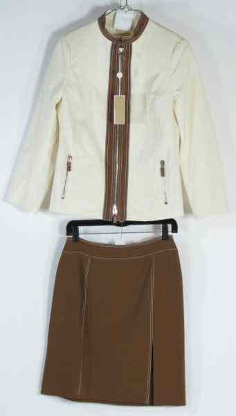 Appraisal: Two Piece Cotton Ensemble Michael Korsdesigned as a zip-up jacket