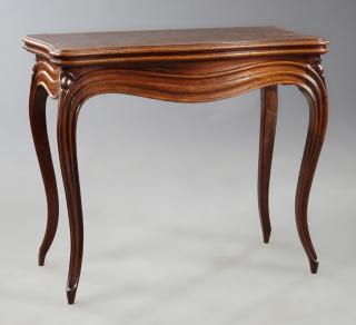 Appraisal: French Louis Philippe Carved Rosewood Games Table th c the