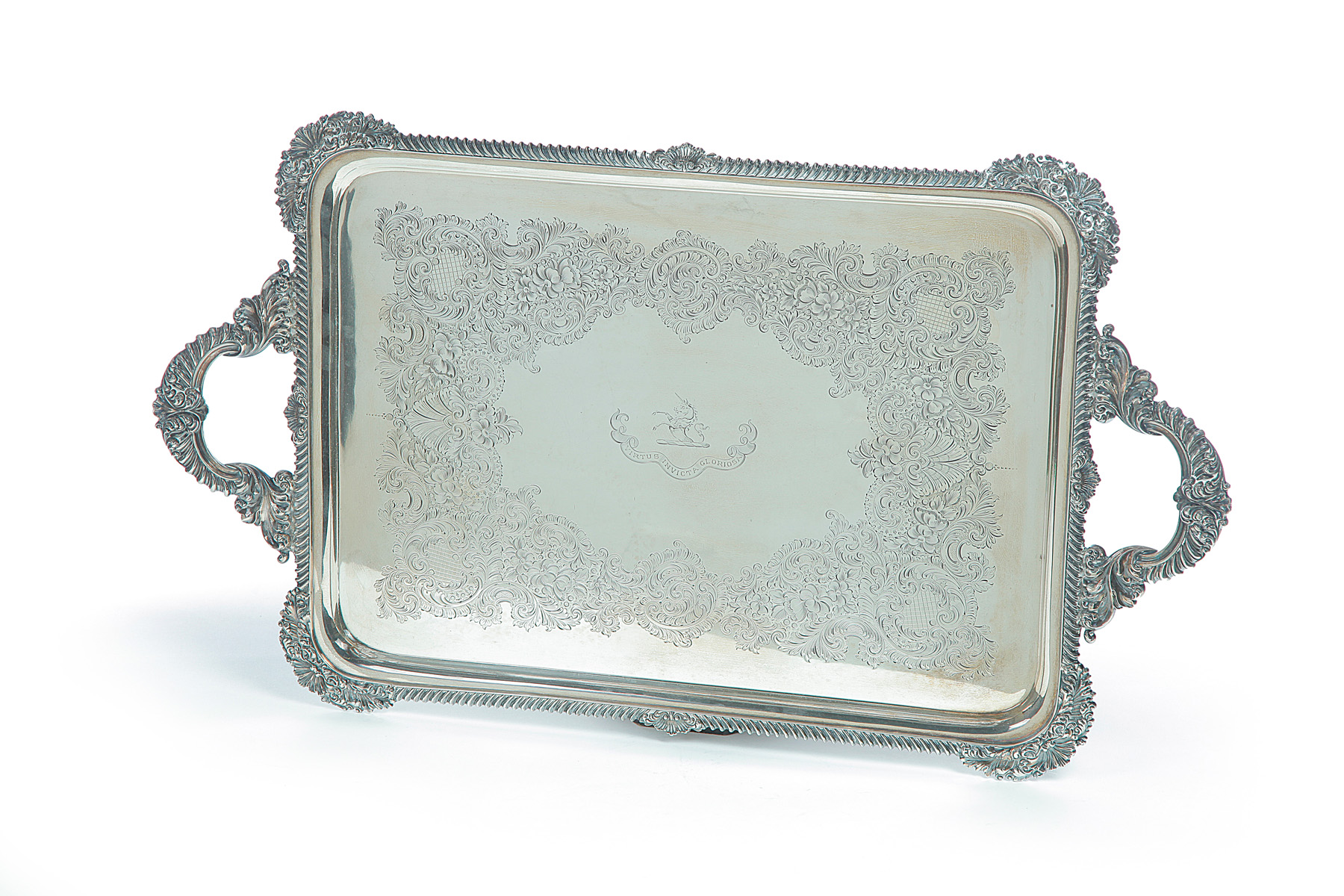 Appraisal: ENGLISH VICTORIAN STERLING SILVER TRAY Marked for London - and