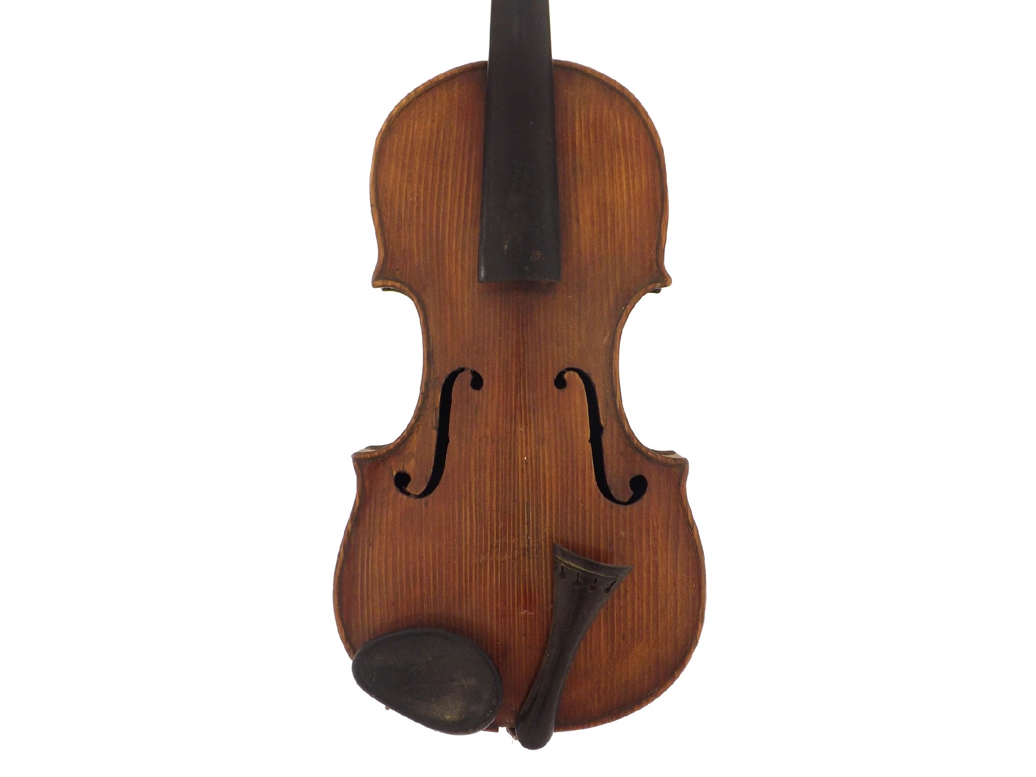 Appraisal: Interesting Milanese style violin unlabelled the one piece back of