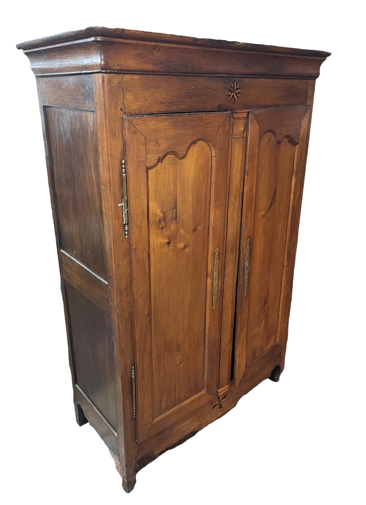 Appraisal: TH-CENTURY FRENCH WARDROBE ARMOIRE Wood peg constructed th-century French Armoire