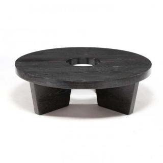 Appraisal: Harvey Probber Am s black stained walnut two part form